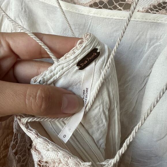 Free People Just Like Honey Ivory Lace Midi Dress Size 0 - Picture 5 of 8